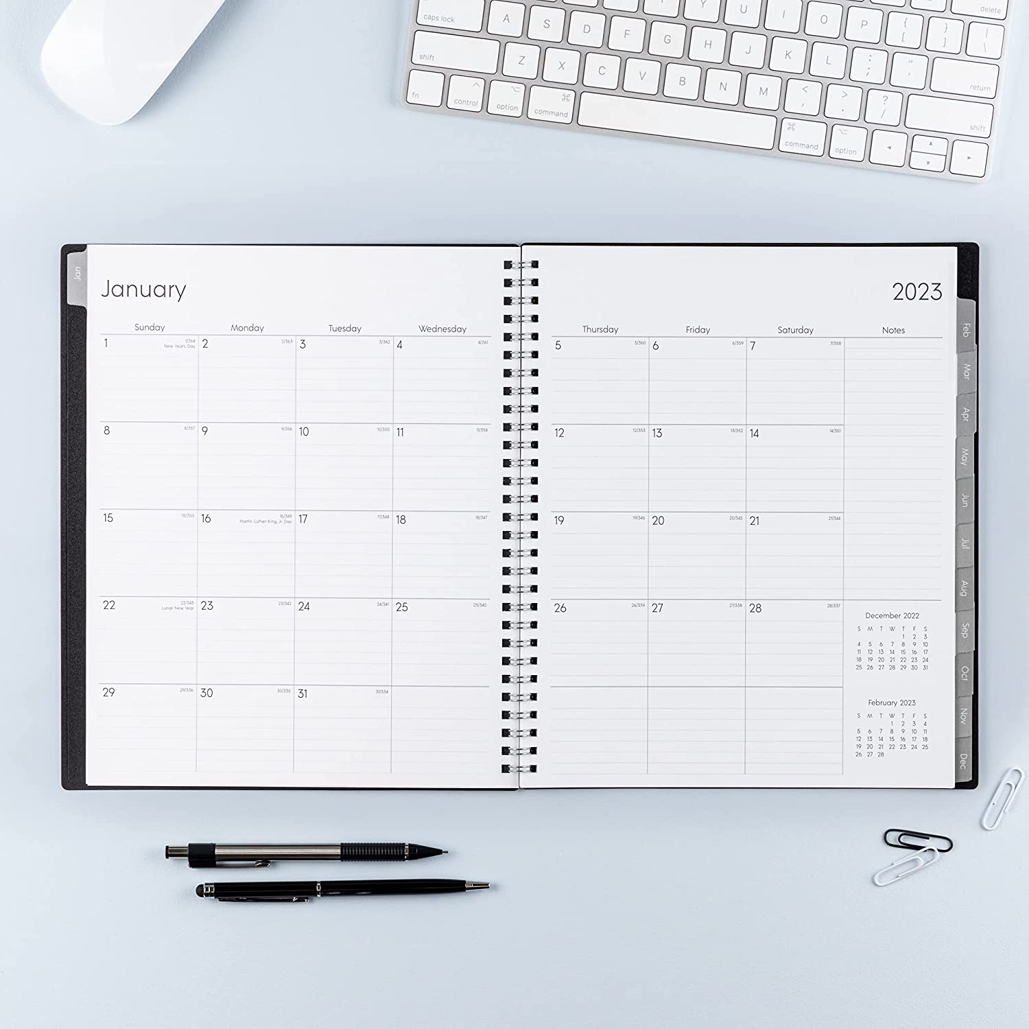 Blue Sky 2023 Monthly Planner, January - December, 8" x 10", Frosted Cover, Wirebound, Joselyn (142080) - Image 6